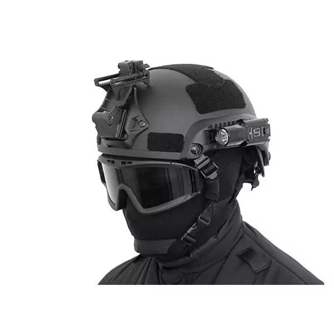[Zestaw] Ultra lekka replika hełmu Spec-Ops MICH High-Cut - Black [8FIELDS] + Stalowa maska siatkowa 2.0 - Black [WOSPORT]