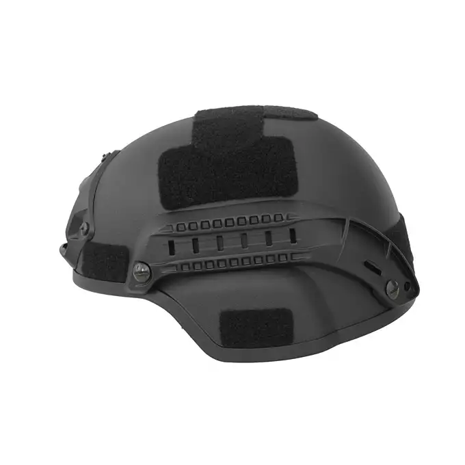 [Zestaw] Ultra lekka replika hełmu Spec-Ops MICH - Black [8FIELDS] + Stalowa maska siatkowa 2.0 - Black [WOSPORT]