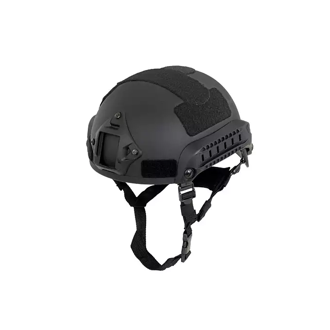 [Zestaw] Ultra lekka replika hełmu Spec-Ops MICH High-Cut - Black [8FIELDS] + Stalowa maska siatkowa 2.0 - Black [WOSPORT]