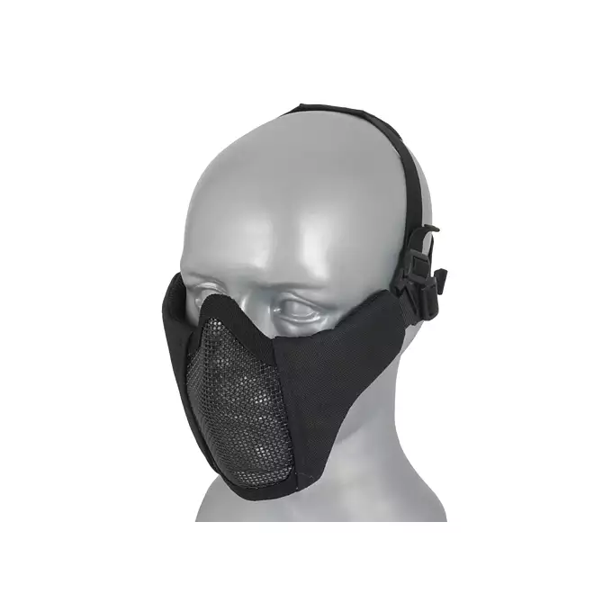 [Zestaw] Ultra lekka replika hełmu Spec-Ops MICH High-Cut - Black [8FIELDS] + Stalowa maska siatkowa 2.0 - Black [WOSPORT]