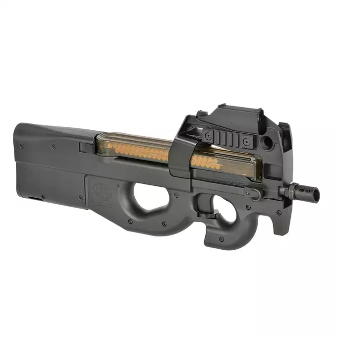 [Zestaw] Replika PM FN P90 z celownikiem [CYBERGUN] + Magazynek Mid-Cap 100 kulek do P90 [Fuxing]