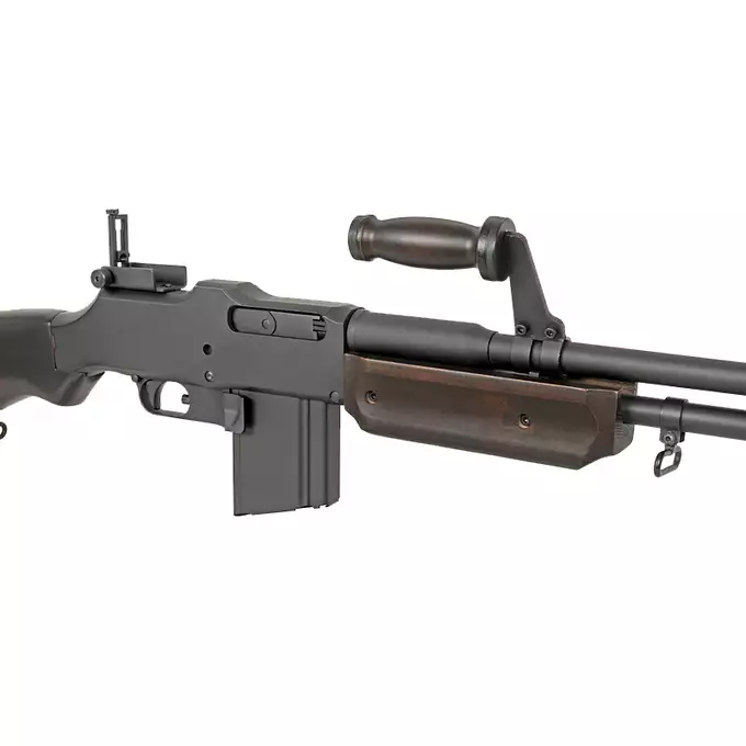 [Zestaw] Replika karabinu maszynowego M1918 BAR - Real Wood [S&amp;T] + Magazynek na 160 kulek do M1918 BAR [S&amp;T]