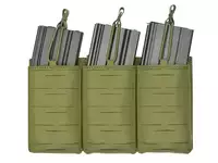 Laser-Cut Panel with 3 AR15 Magazine Pouches - Olive [8Fields]