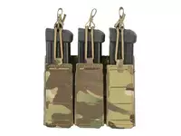 Triple Elastic Pistol Magazine Pouch Laser-cut - MC [8Fields]
