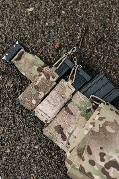 Single Elastic Laser-Cut Pistol Magazine Pouch - Multicamo [8Fields]