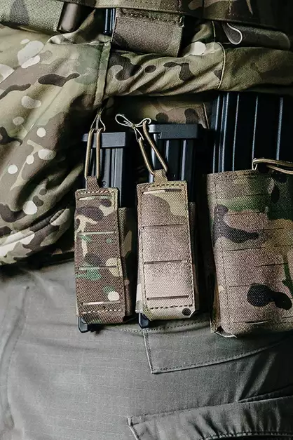Single Elastic Laser-Cut Pistol Magazine Pouch - Multicamo [8Fields]