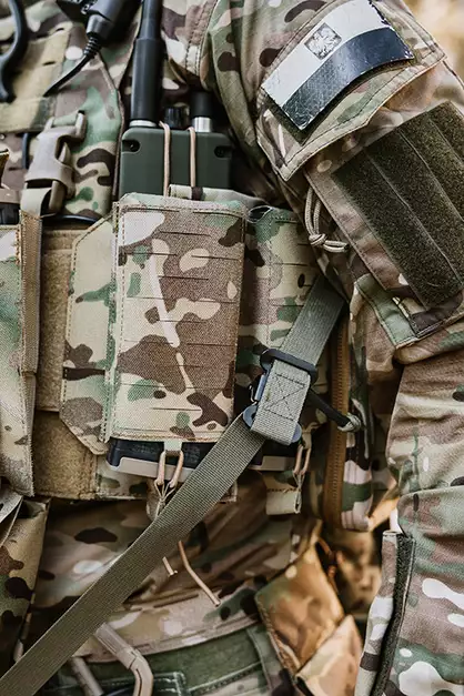 Single Laser-Cut Magazine Pouch for AR15/AK -  Multicamo [8Fields]