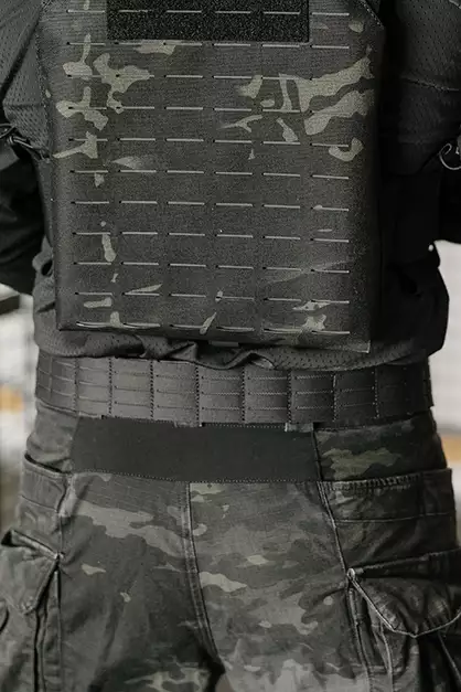 Laser-Cut Tactical Belt - M - Black [8Fields]