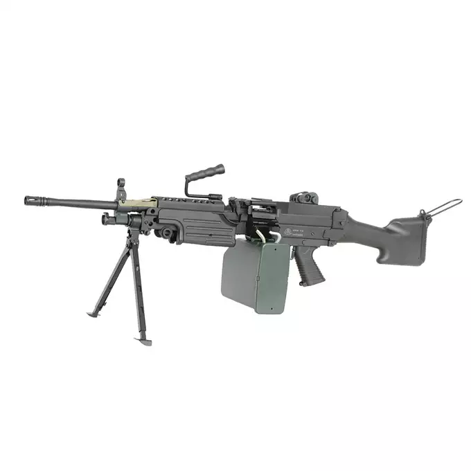[Zestaw] Replika karabinu maszynowego M249 MKII Sports Line [A&amp;K] + Akumulator Li-ion 2600mAh 7,4V 15C Tamiya [IPower]