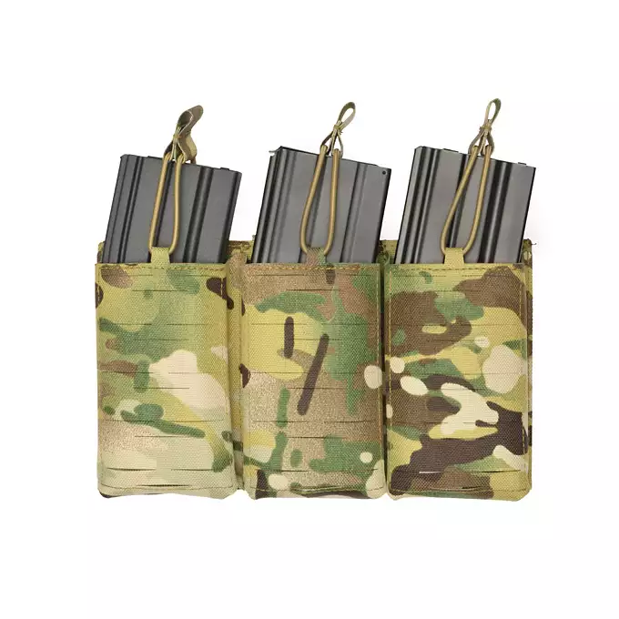 Laser-Cut Panel with 3 AR15 Magazine Pouches - Multicamo [8Fields]