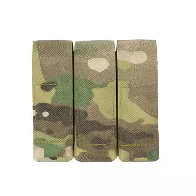 Triple Laser-Cut Pistol Magazine Pouch with Flap - Multicamo [8Fields]