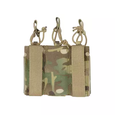 Triple Elastic Pistol Magazine Pouch Laser-cut - MC [8Fields]