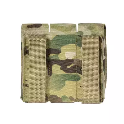 Triple Laser-Cut Pistol Magazine Pouch with Flap - MC [8Fields]