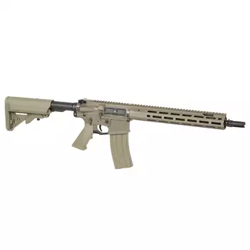 WE13 DSG 13" M4/AR-15 Airsoft Rifle, 50 RPS, ETU - Tan [WELL PRO]
