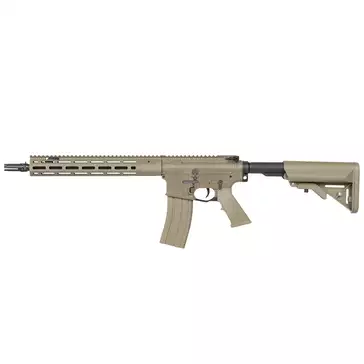 WE13 DSG 13" M4/AR-15 Airsoft Rifle, 50 RPS, ETU - Tan [WELL PRO]