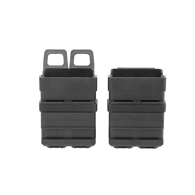 [Zestaw] Sztywny Pas Bojowy MOLLE (M) - Black [8FIELDS] + Polimerowa ładownica na 2 magazynki 5.56 - black [FMA]