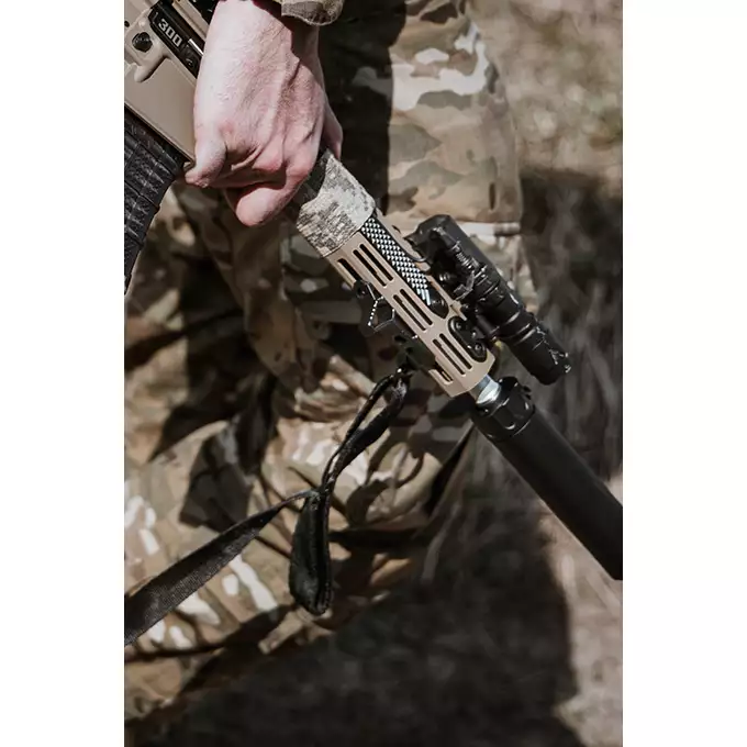 [Zestaw] Replika Karabinka Strike industries 13.5" Raiders Carbine - Black [EMG] + Handstop kątowy MLOCK/KEYMOD - Black [M-ETAL]