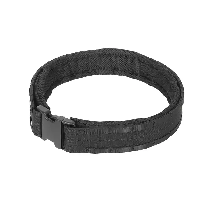 [Zestaw] Sztywny Pas Bojowy MOLLE (M) - Black [8FIELDS] + Polimerowa ładownica na 2 magazynki 5.56 - black [FMA]
