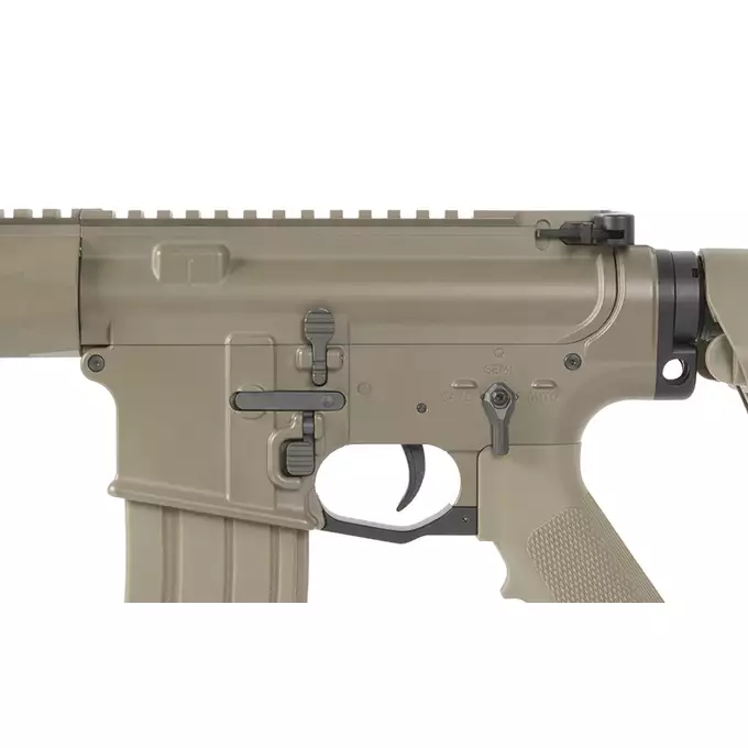 WE13 DSG 9,5" M4/AR-15 Airsoft Rifle, 50 RPS, ETU - Black [WELL PRO]
