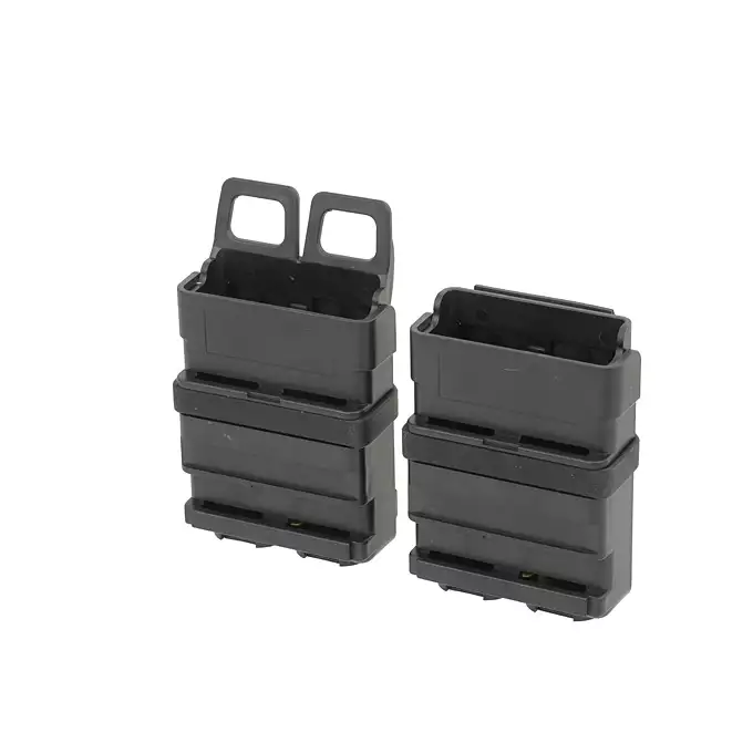 [Zestaw] Sztywny Pas Bojowy MOLLE (M) - Black [8FIELDS] + Polimerowa ładownica na 2 magazynki 5.56 - black [FMA]