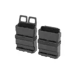 [Zestaw] Sztywny Pas Bojowy MOLLE (M) - Black [8FIELDS] + Polimerowa ładownica na 2 magazynki 5.56 - black [FMA]