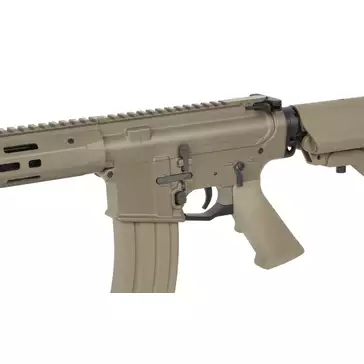 WE13 DSG 13" M4/AR-15 Airsoft Rifle, 50 RPS, ETU - Tan [WELL PRO]