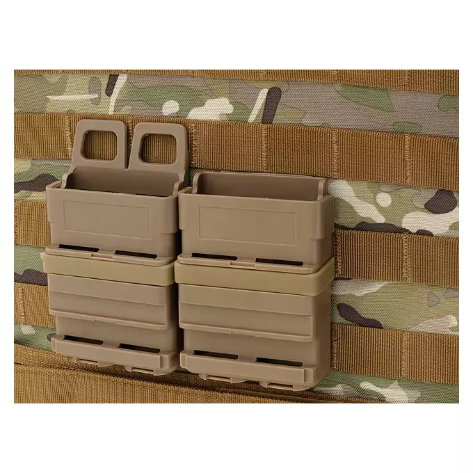 [Zestaw] Pas bojowy LCS COBRA FY45MV - M - Coyote Brown [EM] + Polimerowa ładownica na 2 magazynki 5.56 - dark earth [FMA]