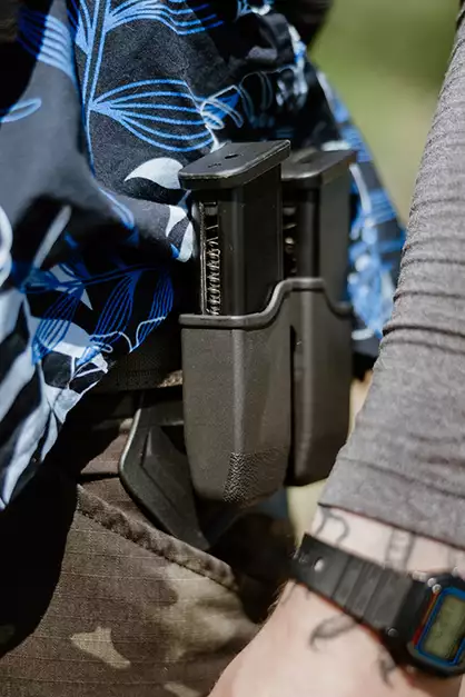 G17/G19/ACP Airsoft Double Mag Pouch Series - Black [Amomax]