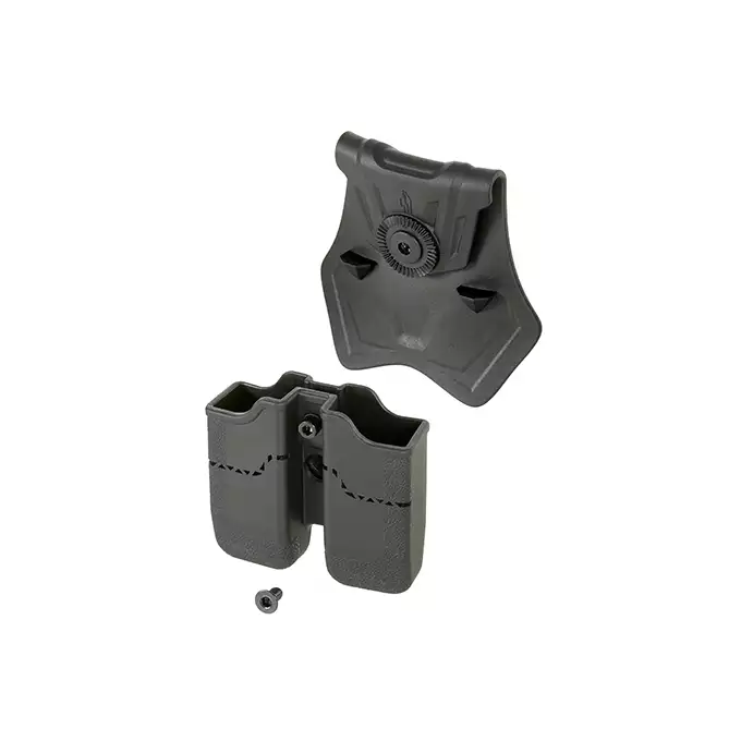 PX4/P30/USP/USP Compact Airsoft Double Mag Pouch Series - Black