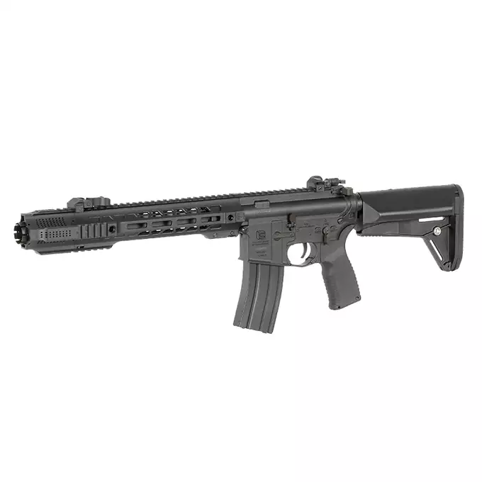 [Zestaw] Replika karabinka SAI GRY 10" SBR - Black [6mmProShop] + Stalowy magazynek Mid-Cap na 150 kulek do serii AR-15/M4 - Black