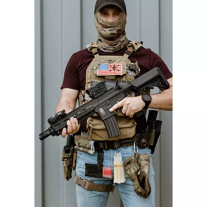 [Zestaw] Replika karabinka ST416D Sports Line ETU [S&amp;T] + Celownik kolimatorowy Victoptics T1 1x35 - black [Vector Optics]