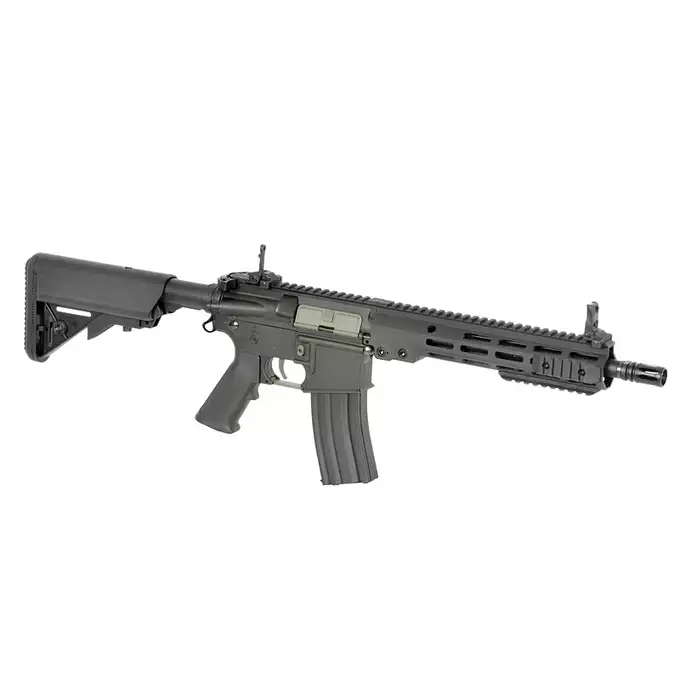 [Zestaw] Replika karabinka M4 URG-1 11.5" Sports Line ETU [S&amp;T] + Stalowy magazynek Mid-Cap na 150 kulek do serii AR-15/M4 - Black