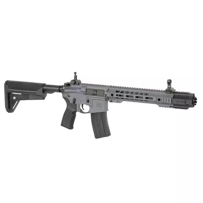 [Zestaw] Replika karabinka SAI GRY 10" SBR - Grey [6mmProShop] + Stalowy magazynek Mid-Cap na 150 kulek do serii AR-15/M4 - Black