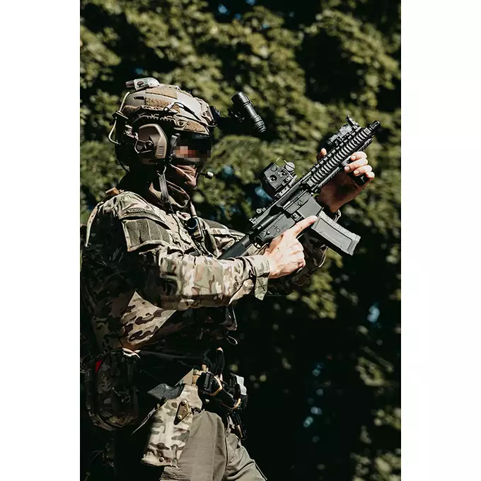[Zestaw] Replika karabinka Daniel Defense MK18 Mod1 Sports Line ETU [EMG] + Celownik kolimatorowy Victoptics T1 1x35 - black [Vector Optics]