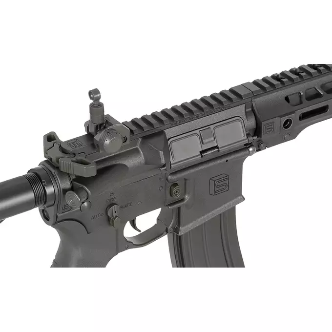 [Zestaw] Replika karabinka SAI GRY 10" SBR - Black [6mmProShop] + Stalowy magazynek Mid-Cap na 150 kulek do serii AR-15/M4 - Black
