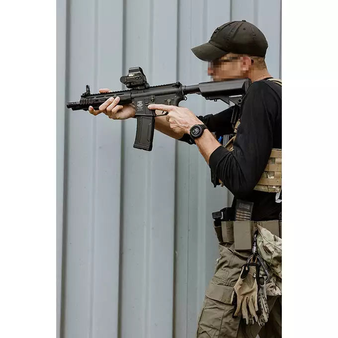 [Zestaw] Replika karabinka M4 CQB 9.5" Sports Line ETU [S&amp;T] + Stalowy magazynek mid-cap na 120 kulek do M4/AR15 - Black [S&amp;T]