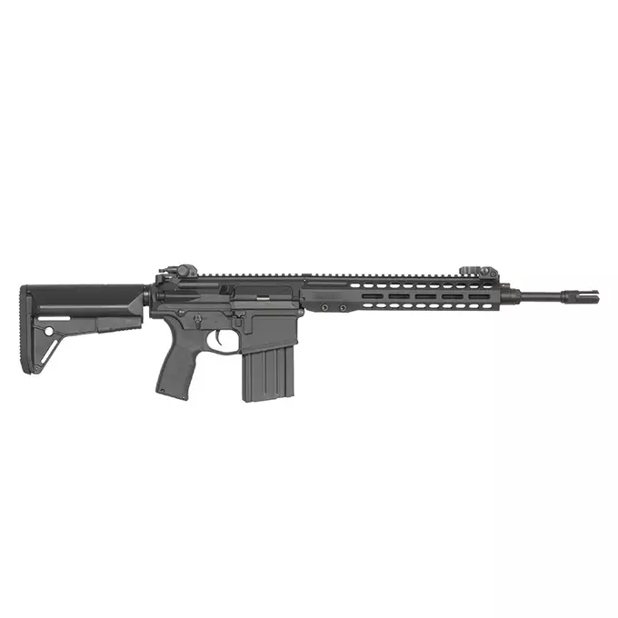 [Zestaw] Replika Barrett Rec10 Eshooter ETU - BLACK [EMG] + Magazynek Mid-Cap na 100 kulek do AR-10/SR25 [CYMA]