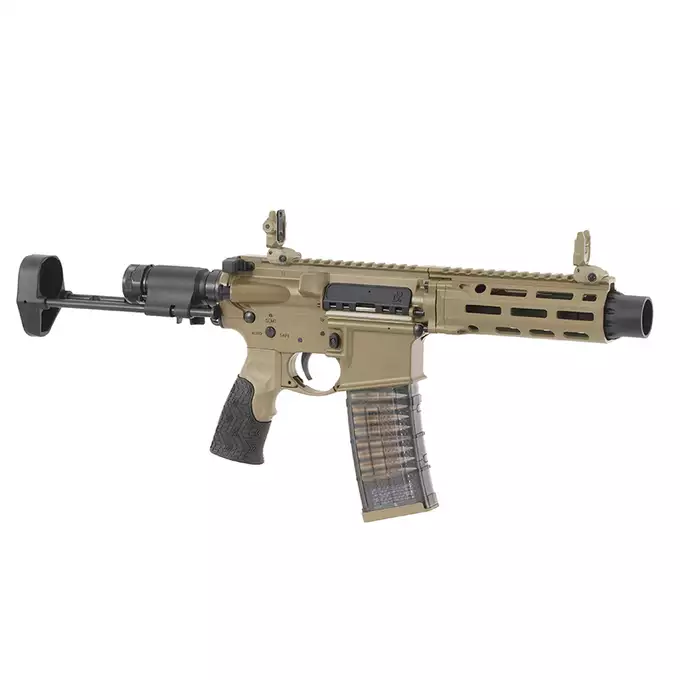 [Zestaw] Gazowa replika Daniel Defense DDM4 CQB PDW - Tan [EMG] + Regulowany zestaw zaworów mocy CGS do TM MWS [CGS]