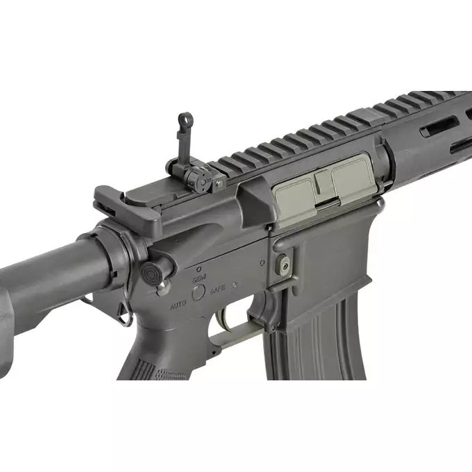[Zestaw] Replika karabinka M4 CQB URX4 9.5" Sports Line ETU [S&amp;T] + Stalowy magazynek Mid-Cap na 150 kulek do serii AR-15/M4 - Black