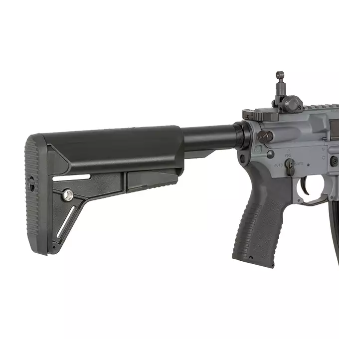 [Zestaw] Replika karabinka SAI GRY 10" SBR - Grey [6mmProShop] + Stalowy magazynek Mid-Cap na 150 kulek do serii AR-15/M4 - Black