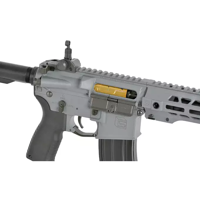 [Zestaw] Replika karabinka SAI GRY 6.5" Pistol - Grey [6mmProShop] + Stalowy magazynek Mid-Cap na 150 kulek do serii AR-15/M4 - Black