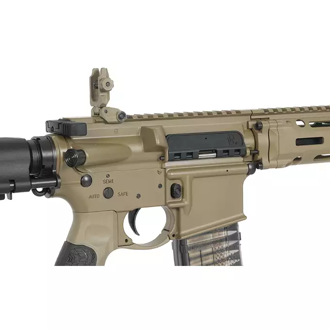 [Zestaw] Gazowa replika Daniel Defense DDM4 CQB PDW - Tan [EMG] + Regulowany zestaw zaworów mocy CGS do TM MWS [CGS]