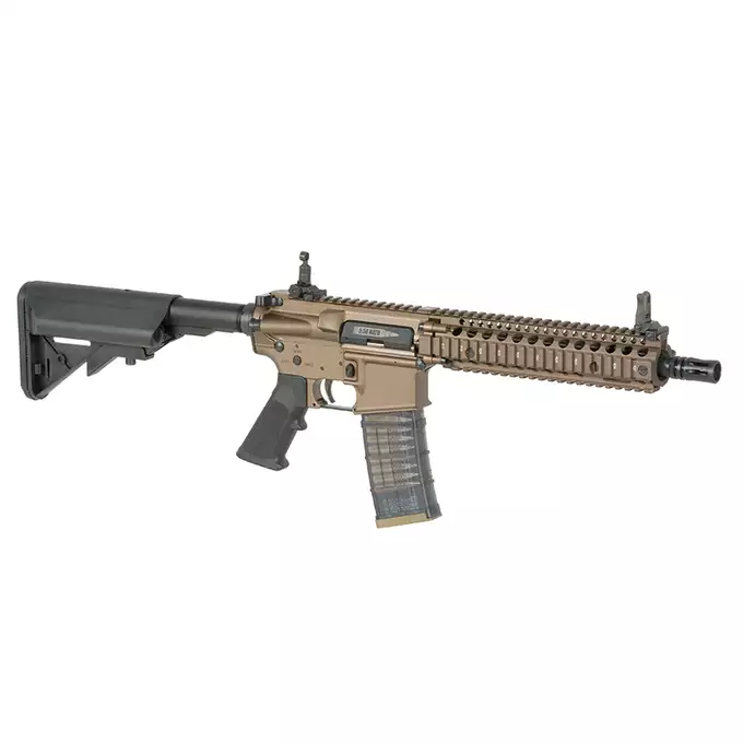 [Zestaw] Replika Gazowa Karabinka Daniel Defense DDMK18 - Dark Flat [EMG] + Regulowany zestaw zaworów mocy CGS do TM MWS [CGS]