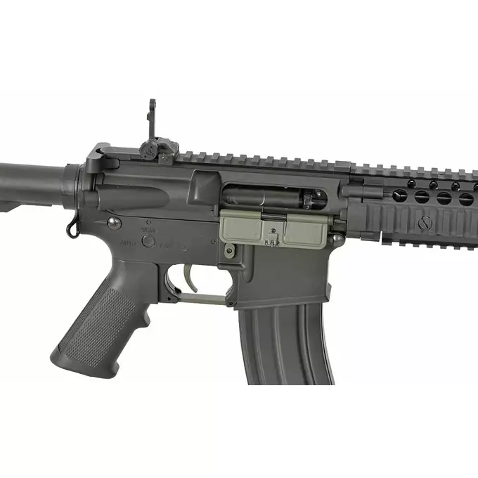 [Zestaw] Replika karabinka MK18 Mod1 DD Sports Line ETU [S&amp;T] + Stalowy magazynek Mid-Cap na 150 kulek do serii AR-15/M4 - Black
