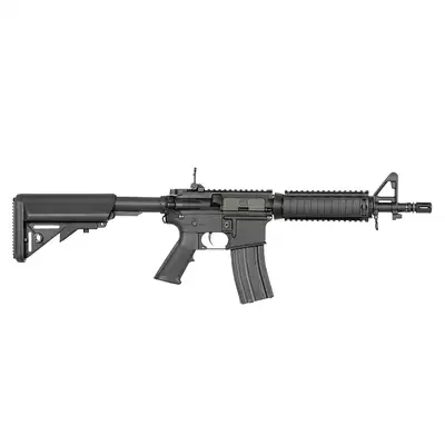 [Zestaw] Replika Karabinka M4 CQB-R MOD0 Sports Line ETU [S&amp;T] + Stalowy magazynek mid-cap na 120 kulek do M4/AR15 - Black [S&amp;T]