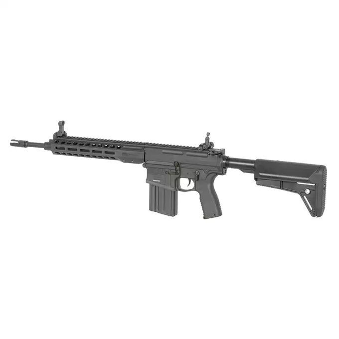 [Zestaw] Replika Barrett Rec10 Eshooter ETU - BLACK [EMG] + Magazynek Mid-Cap na 100 kulek do AR-10/SR25 [CYMA]