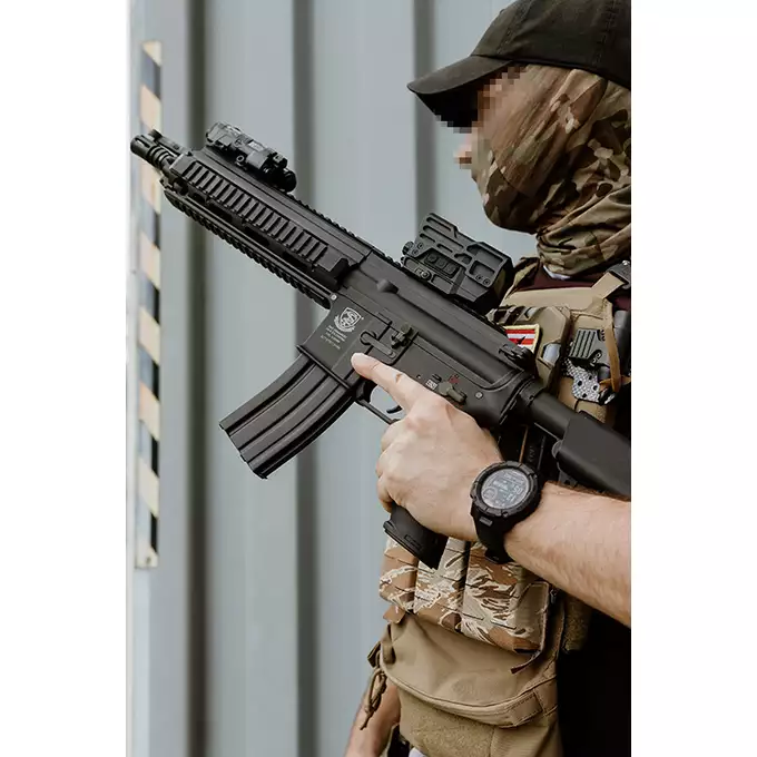 [Zestaw] Replika karabinka ST416D Sports Line ETU [S&amp;T] + Celownik kolimatorowy Victoptics T1 1x35 - black [Vector Optics]