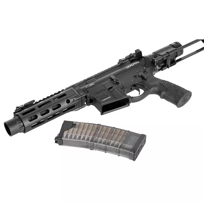 [Zestaw] Gazowa replika Daniel Defense DDM4 CQB PDW - Black [EMG] + Regulowany zestaw zaworów mocy CGS do TM MWS [CGS]