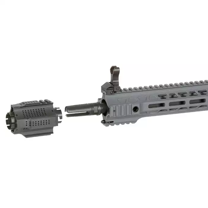 [Zestaw] Replika karabinka SAI GRY 10" SBR - Grey [6mmProShop] + Stalowy magazynek Mid-Cap na 150 kulek do serii AR-15/M4 - Black