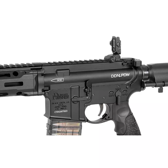 [Zestaw] Gazowa replika Daniel Defense DDM4 CQB PDW - Black [EMG] + Regulowany zestaw zaworów mocy CGS do TM MWS [CGS]